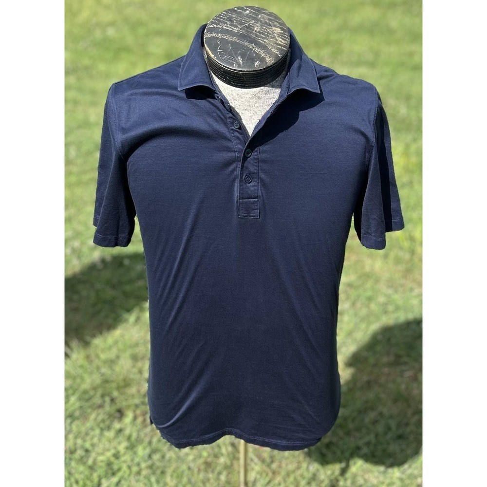 G/Fore Polo Shirt Mens Large Navy Blue Performance Golf Athletic Made Korea Logo - Picture 3 of 14